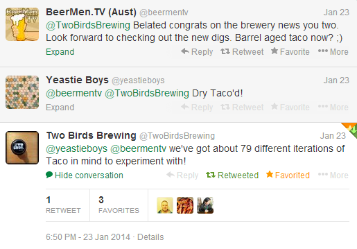Two Birds was the word on Twitter as their new brewery news broke! Follow the ladies on Twitter - @TwoBirdsBrewing